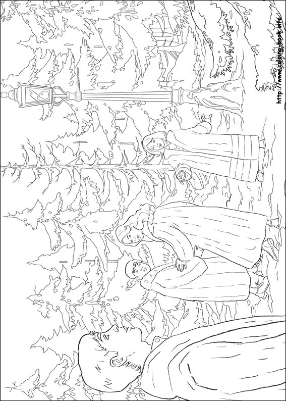 The chronicles of Narnia coloring picture